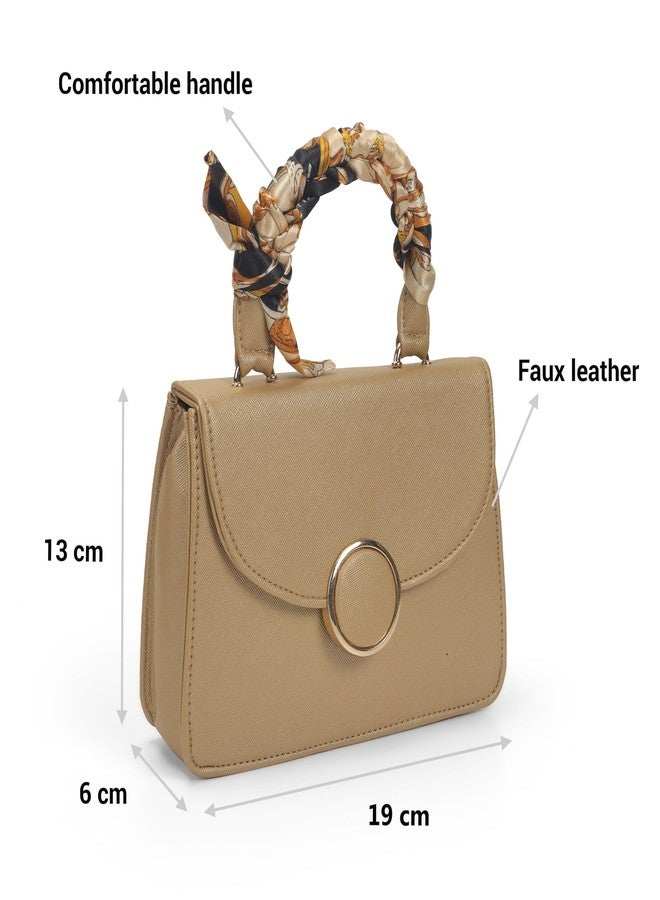 Mochi Women Bronze Formal PU Soft Body Lock closure Solid Sling Bag with 1 Pocket and 1 compartments(66-853) - Image 3